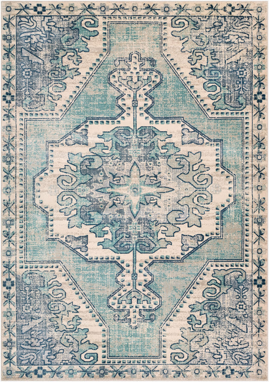 Alfombra decorativa tejida a máquina Bohemian BOM-2301 de 90 x 150 cm