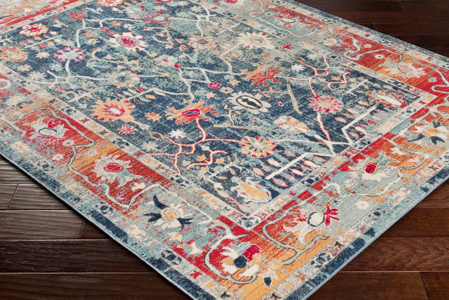 Alfombra decorativa tejida a máquina Bohemian BOM-2304 de 2' x 3'