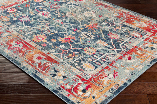 Alfombra decorativa tejida a máquina Bohemian BOM-2304 de 2' x 3'