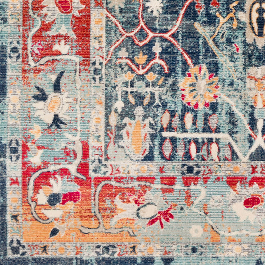 Alfombra decorativa tejida a máquina Bohemian BOM-2304 de 2' x 3'
