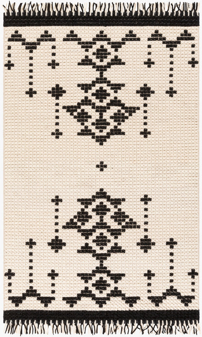 Alfombra decorativa de lana hecha a mano Beni Ourain BON-2302 de 2' x 3'