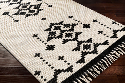 Alfombra decorativa de lana hecha a mano Beni Ourain BON-2302 de 2' x 3'