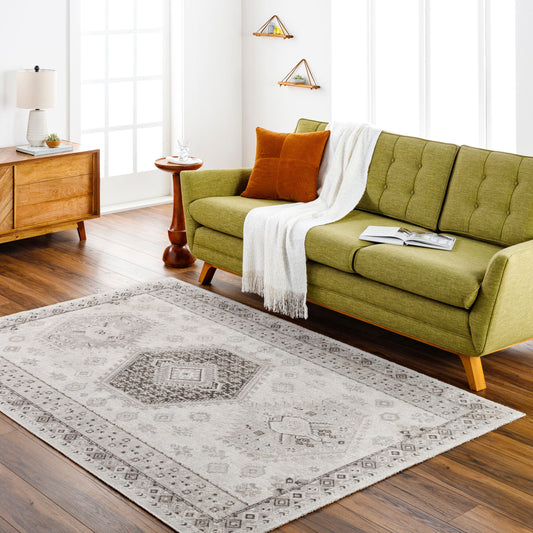 Basel BOS-2301 2' x 3' Machine Woven Accent Rug
