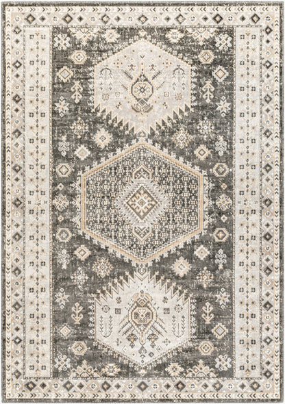 Alfombra decorativa tejida a máquina Basel BOS-2303 de 2' x 3'