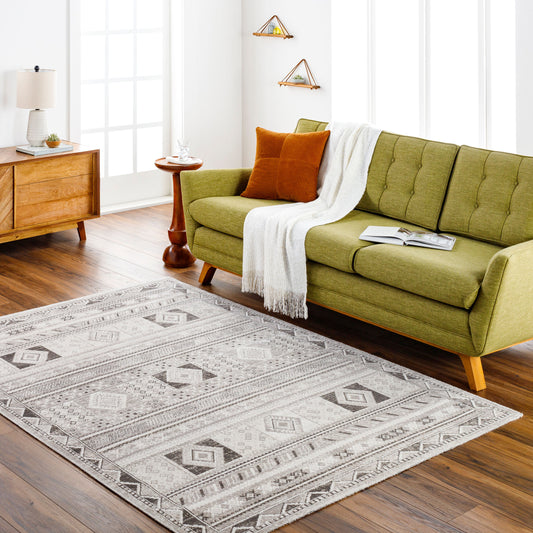Basel BOS-2304 2' x 3' Machine Woven Accent Rug