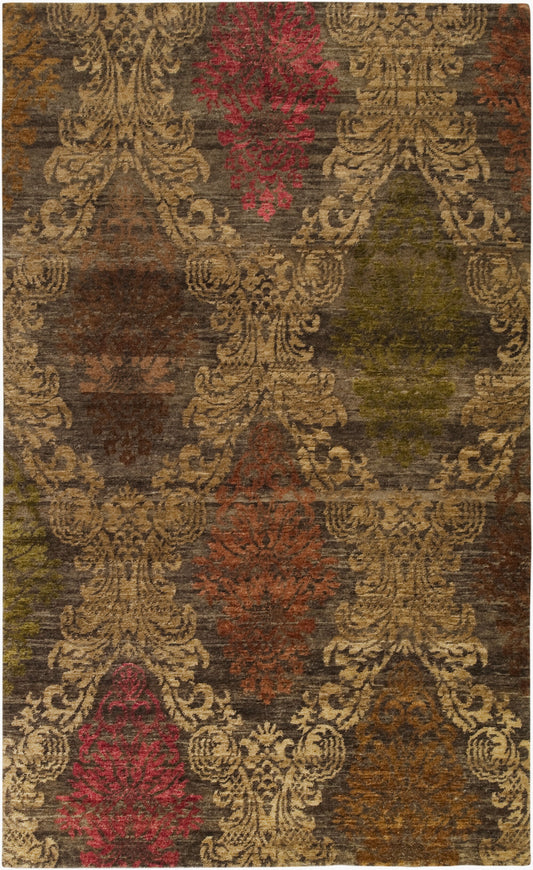Brocade BRC-1001 2' x 3' Handmade Wool Accent Rug