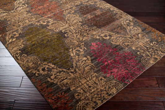 Brocade BRC-1001 2' x 3' Handmade Wool Accent Rug