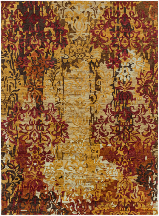 Alfombra de lana hecha a mano Brocade BRC-1002 de 8' x 11'