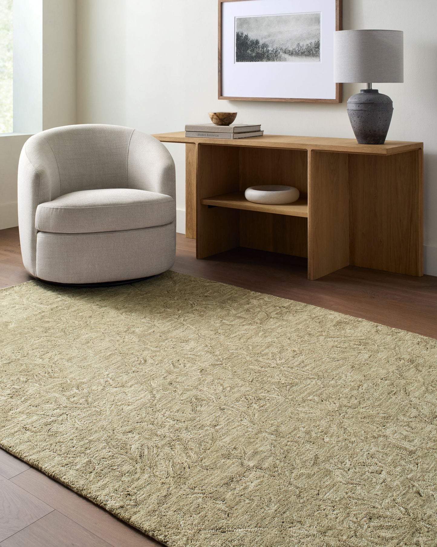 Alfombra de lana hecha a mano Brady BRL-2303 de 1,52 m x 2,13 m