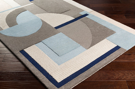 Alfombra decorativa de lana hecha a mano Brooklyn BRO-2302 de 2' x 3'