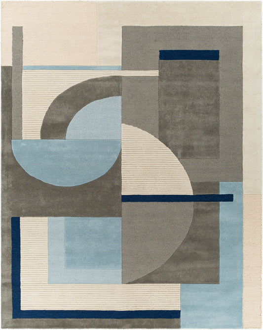 Alfombra decorativa de lana hecha a mano Brooklyn BRO-2302 de 2' x 3'