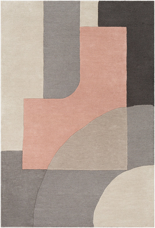 Alfombra decorativa de lana hecha a mano Brooklyn BRO-2308 de 2' x 3'