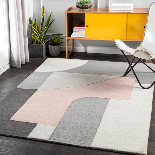 Alfombra decorativa de lana hecha a mano Brooklyn BRO-2308 de 2' x 3'
