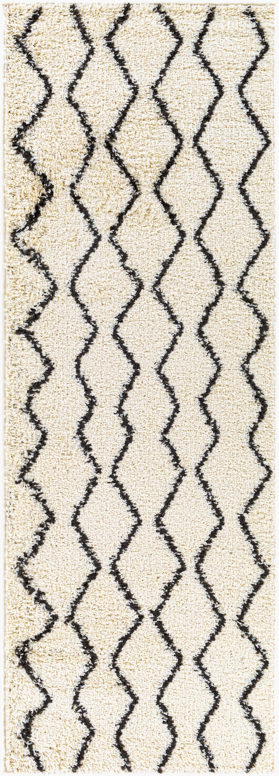 Beni Shag BSH-2301 7ft Runner Machine Woven Runner Rug