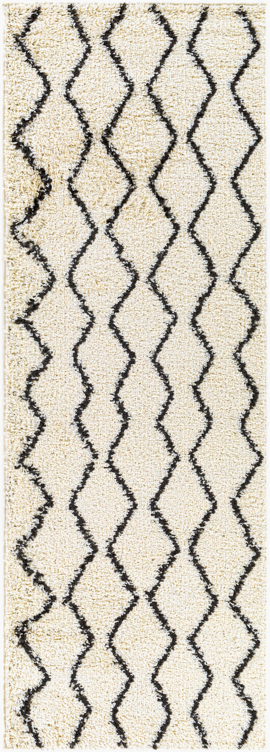 Beni Shag BSH-2301 7ft Runner Machine Woven Runner Rug