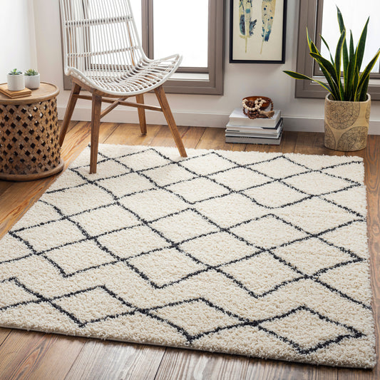Beni Shag BSH-2301 Alfombra tejida a máquina de 5' x 7'