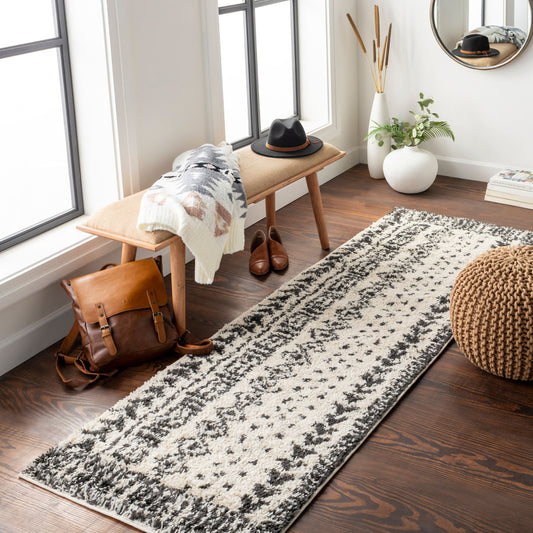 Beni Shag BSH-2305 7ft Runner Machine Woven Runner Rug