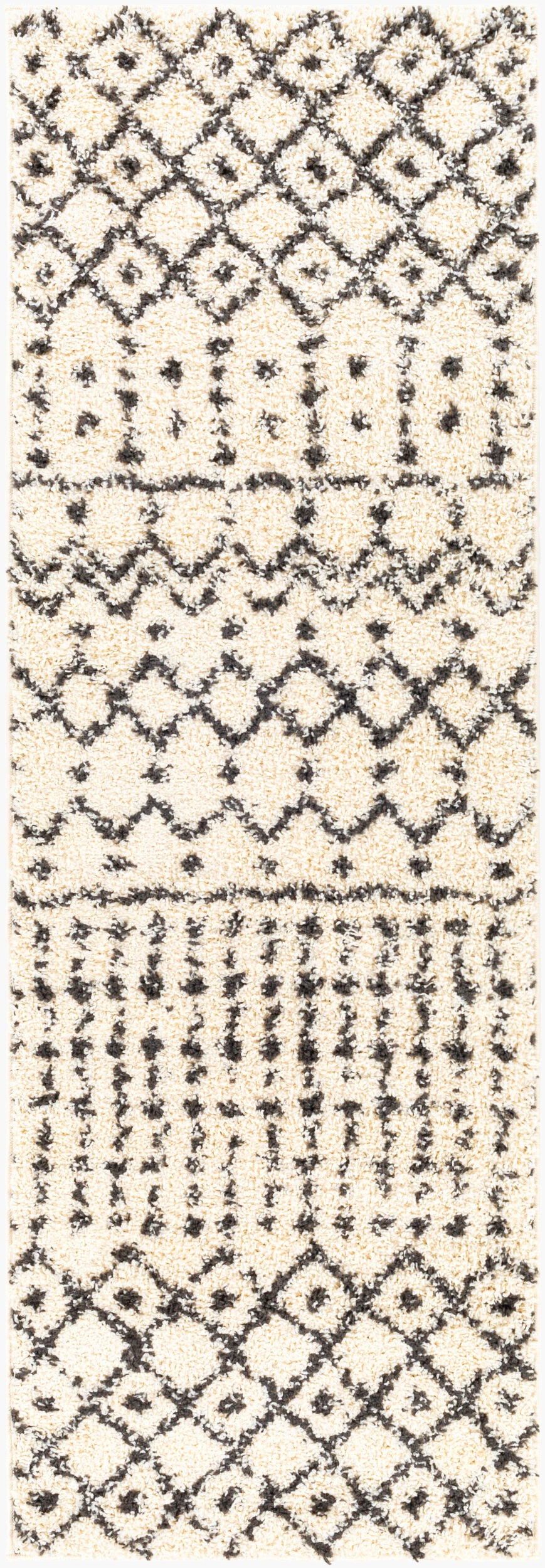 Beni Shag BSH-2309 7ft Runner Machine Woven Runner Rug