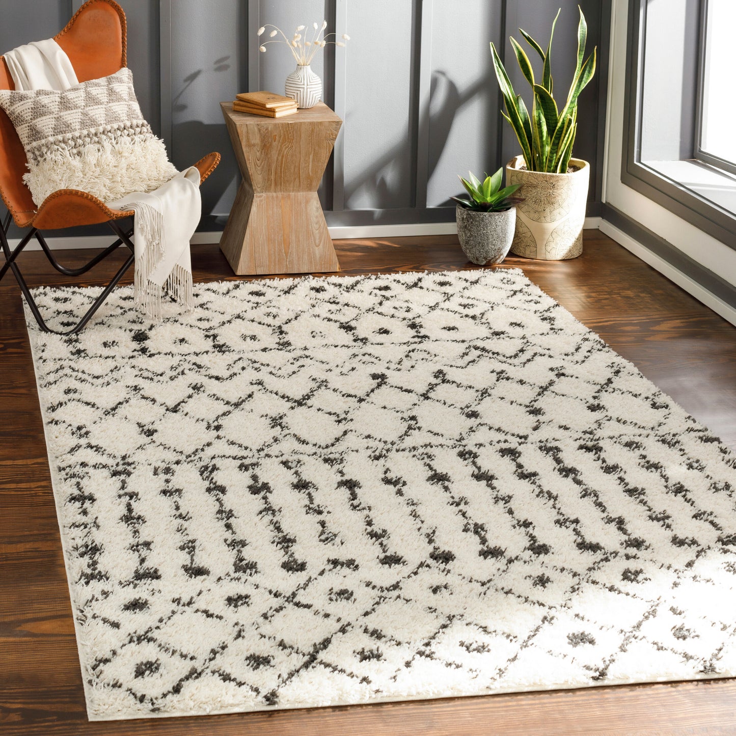 Beni Shag BSH-2309 5' x 7' Machine Woven Area Rug