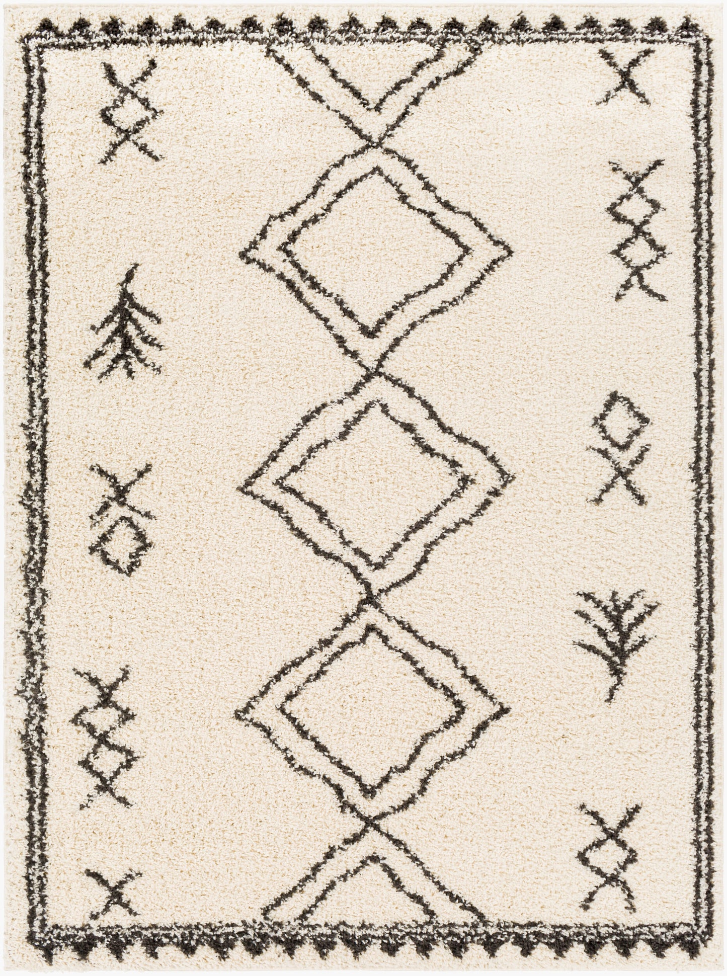 Beni Shag BSH-2316 5' x 7' Machine Woven Area Rug