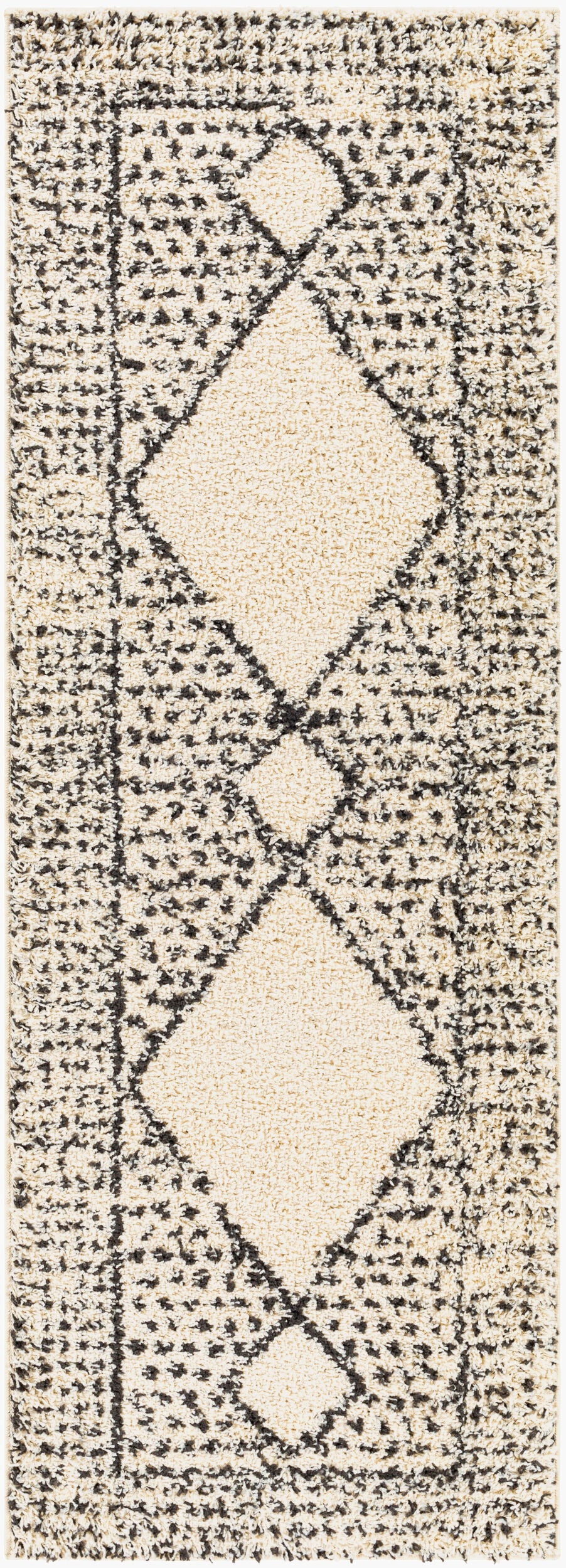 Beni Shag BSH-2332 7ft Runner Machine Woven Runner Rug