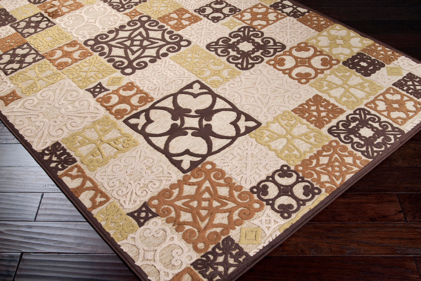 Alfombra decorativa tejida a máquina Basilica BSL-7103 de 2' x 3'