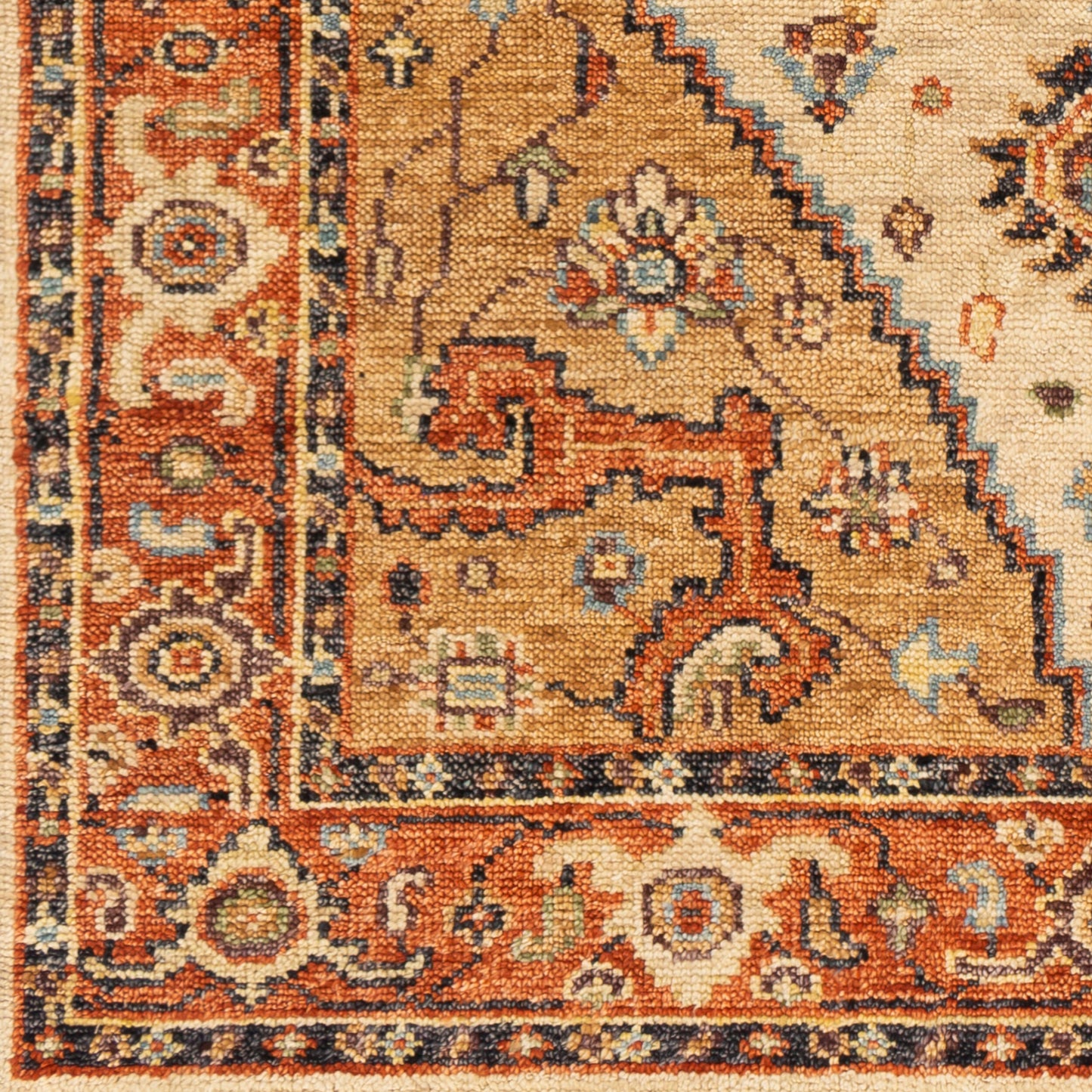 Alfombra de lana hecha a mano Biscayne BSY-2302 de 2,7 x 3,6 m