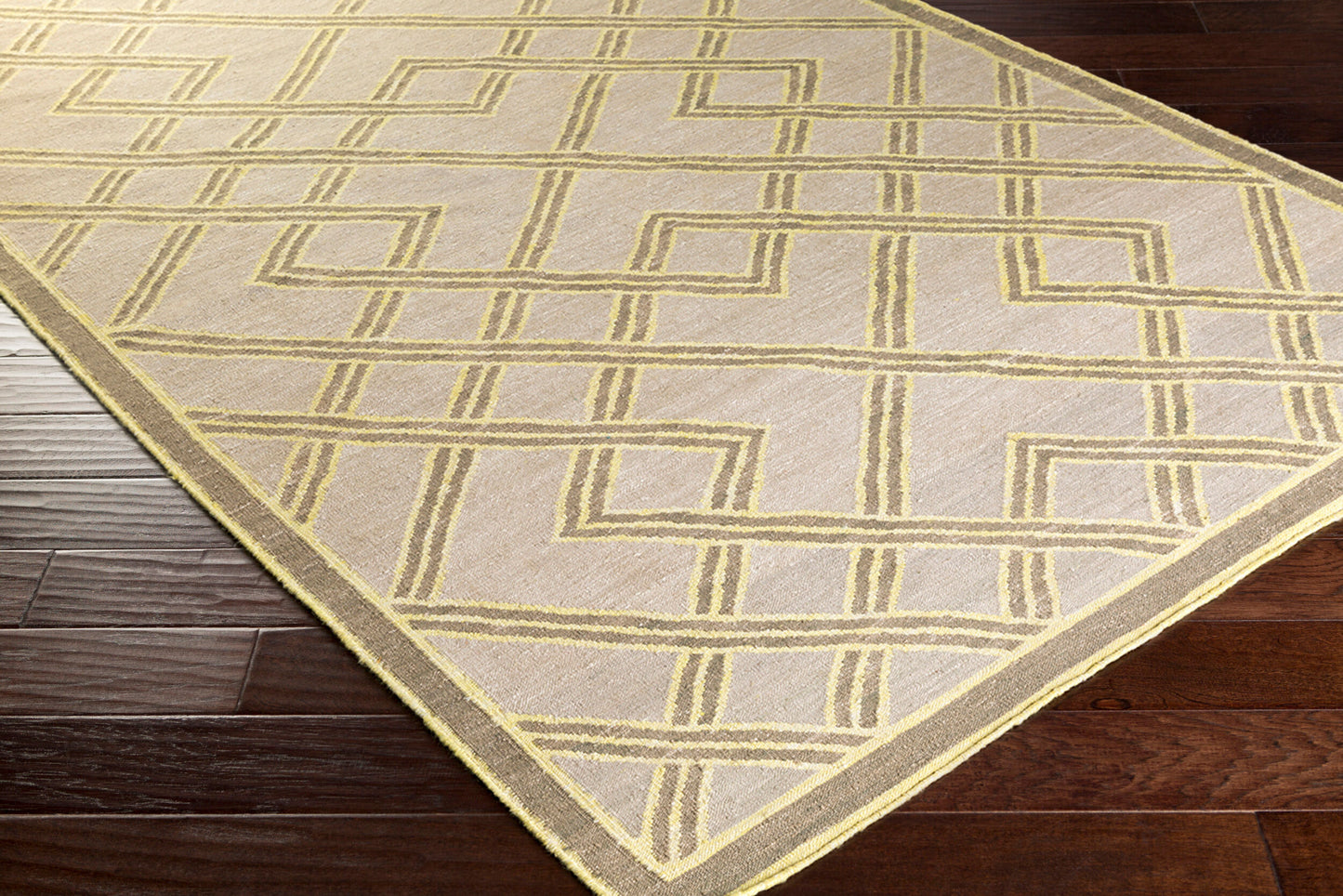 Alfombra de seda sintética hecha a mano Brighton BTN-4000 de 2,44 m x 3 m