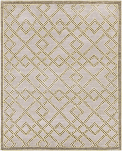 Alfombra de seda sintética hecha a mano Brighton BTN-4000 de 2,44 m x 3 m