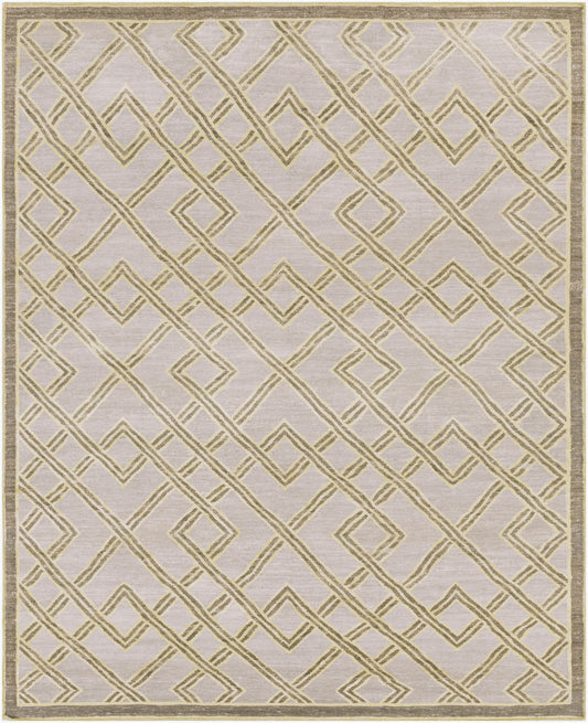 Alfombra de seda sintética hecha a mano Brighton BTN-4000 de 2,44 m x 3 m