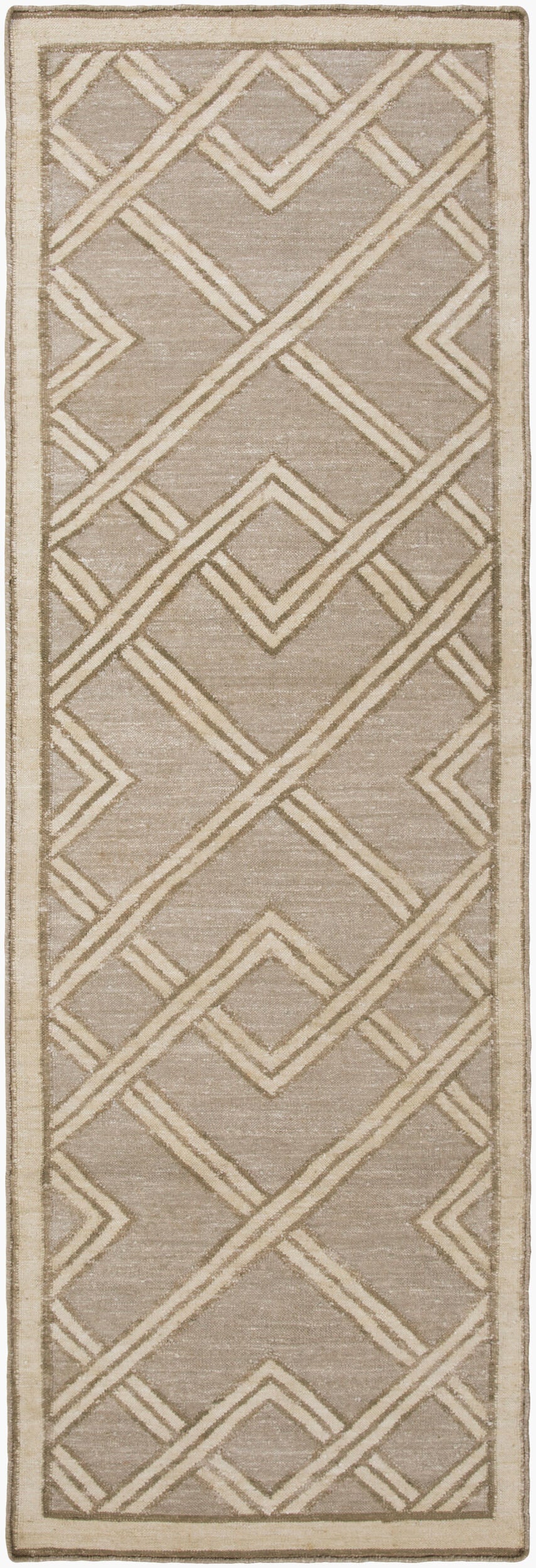 Alfombra de seda sintética Brighton BTN-4001 de 2,4 m, hecha a mano