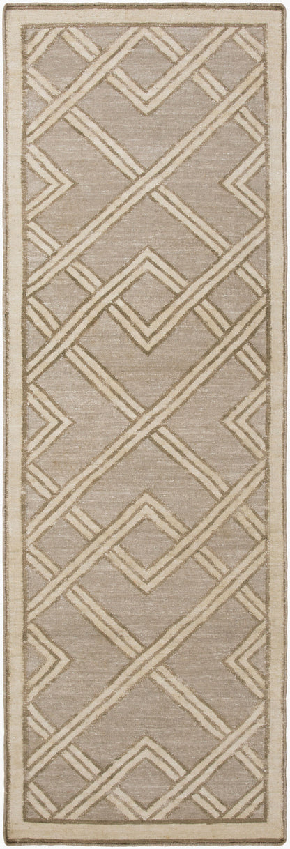 Alfombra de seda sintética Brighton BTN-4001 de 2,4 m, hecha a mano