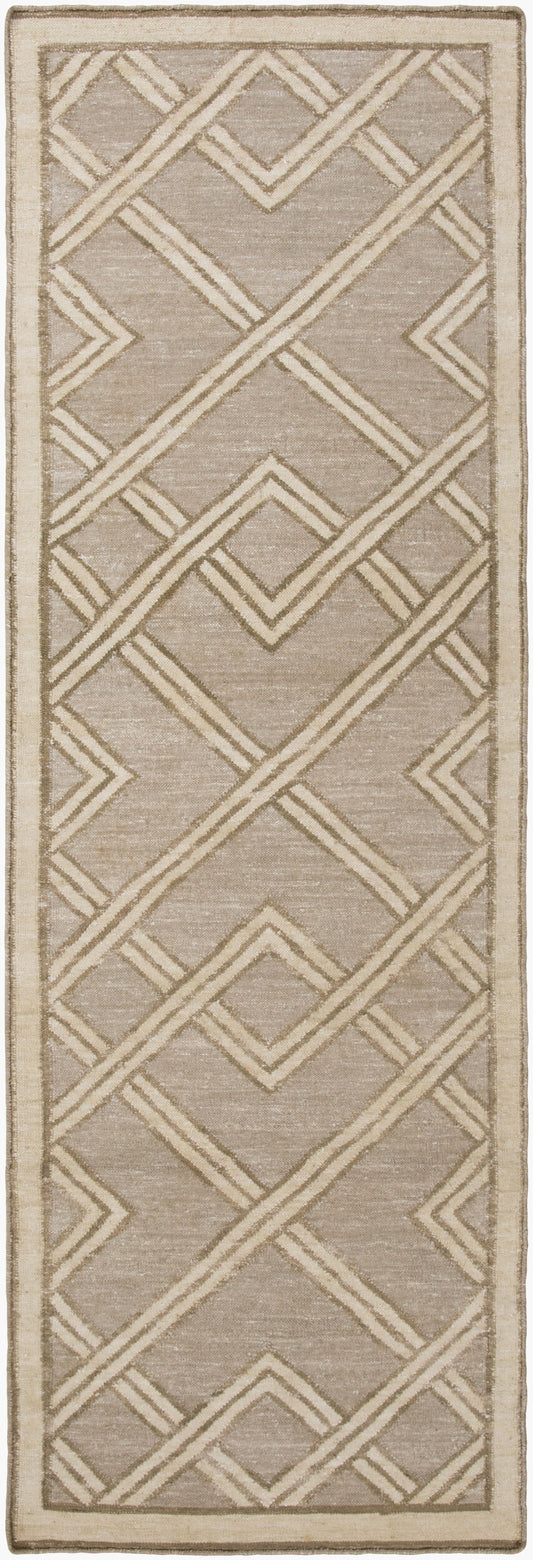 Alfombra de seda sintética Brighton BTN-4001 de 2,4 m, hecha a mano