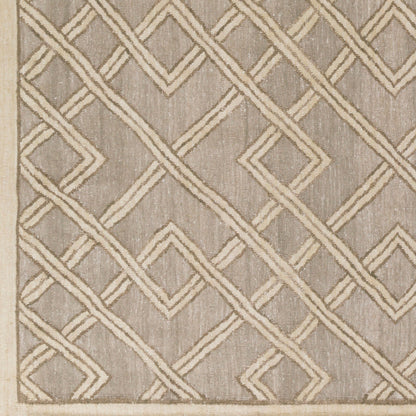 Alfombra decorativa de seda sintética hecha a mano Brighton BTN-4001 de 2' x 3'