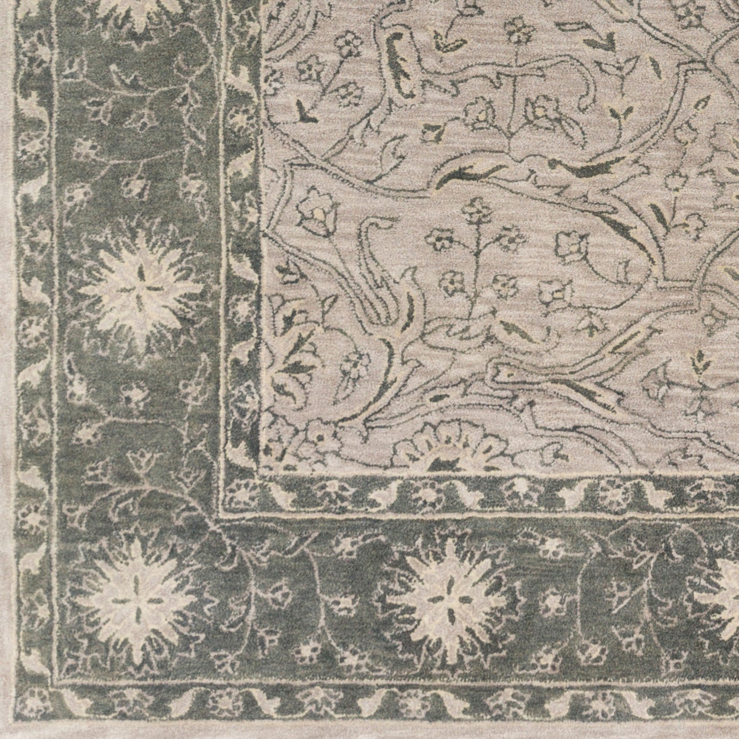 Alfombra de lana hecha a mano Blumenthal BUH-1003 de 2,7 x 3,6 m