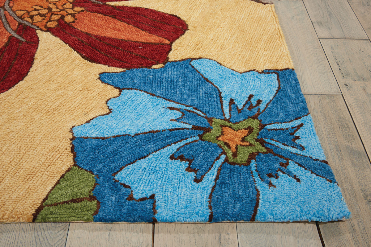 South Beach SOU04 Sand Hooked Rug