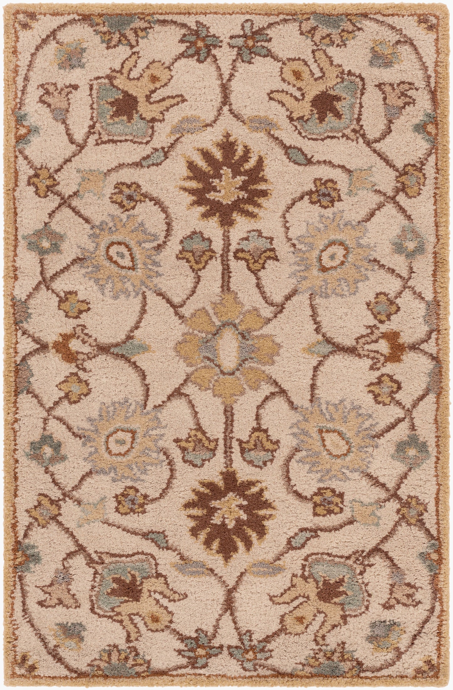 Alfombra decorativa de lana hecha a mano Caesar CAE-1081 de 2' x 3'