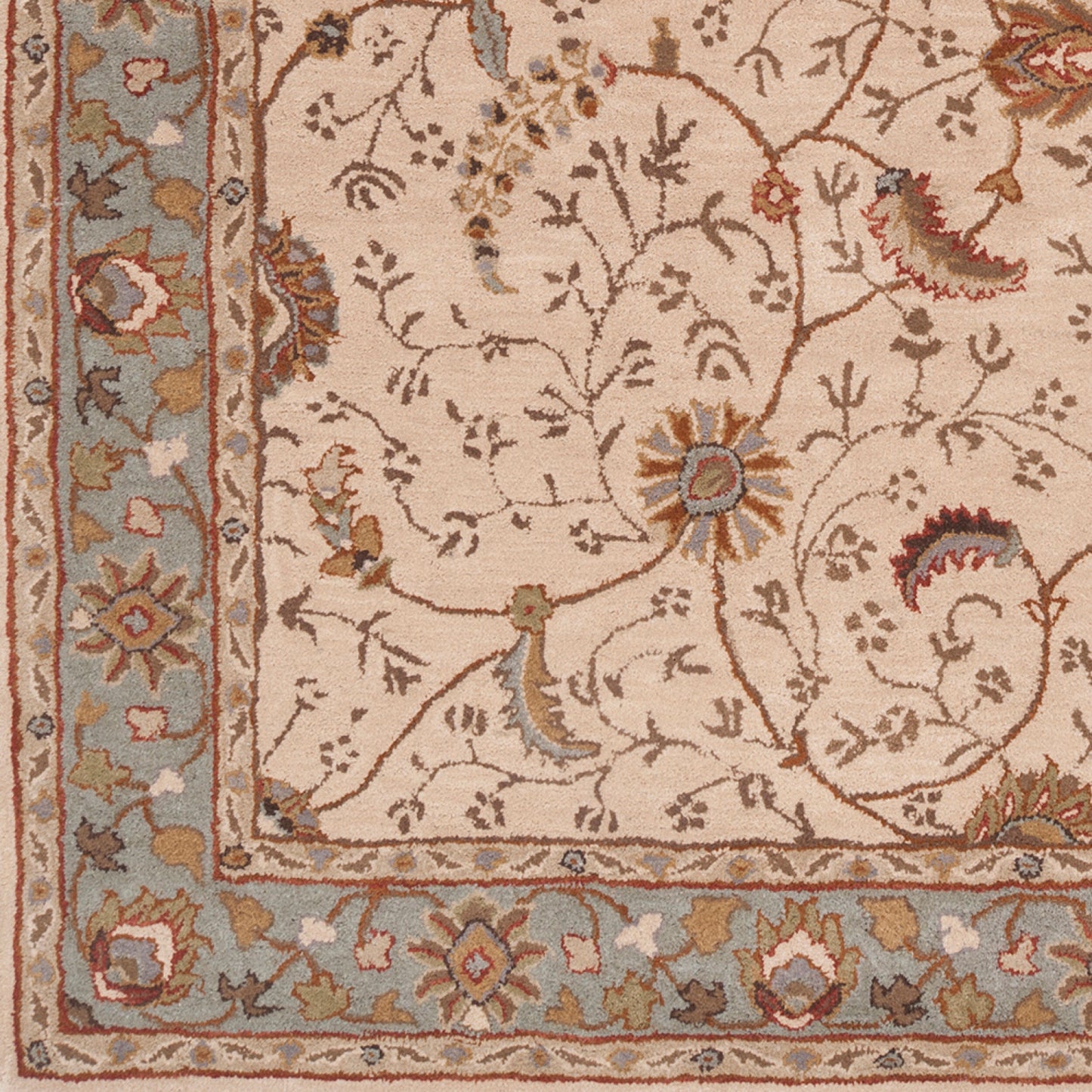 Caesar CAE-1088 6ft Square Handmade Wool Area Rug