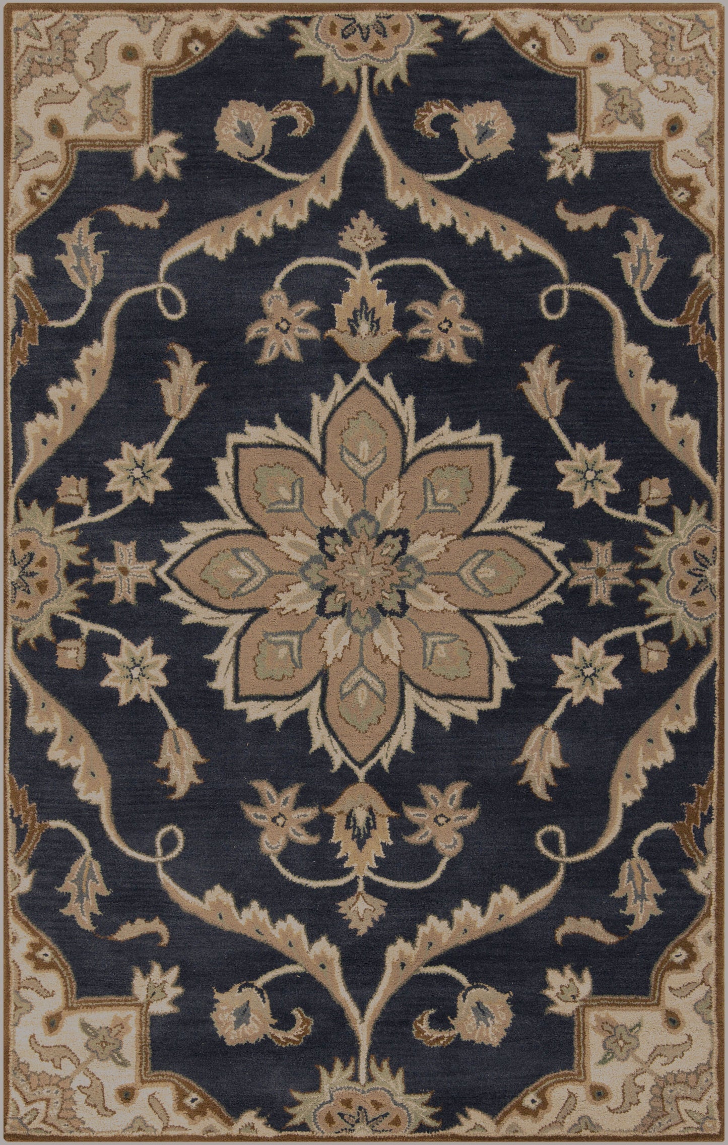 Alfombra decorativa de lana hecha a mano Caesar CAE-1113 de 2' x 3'