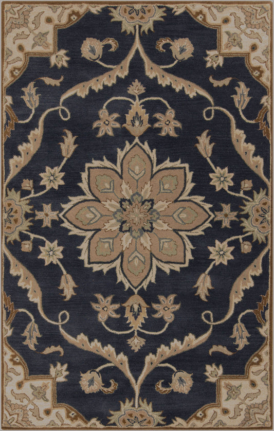 Alfombra decorativa de lana hecha a mano Caesar CAE-1113 de 2' x 3'