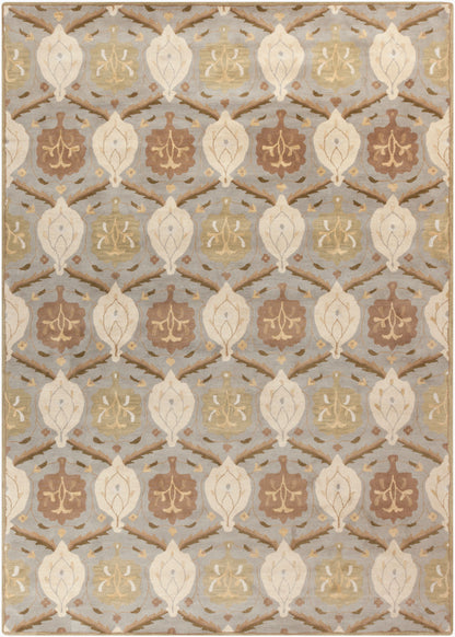 Alfombra decorativa de lana hecha a mano Caesar CAE-1122 de 1,2 m (4 pies)