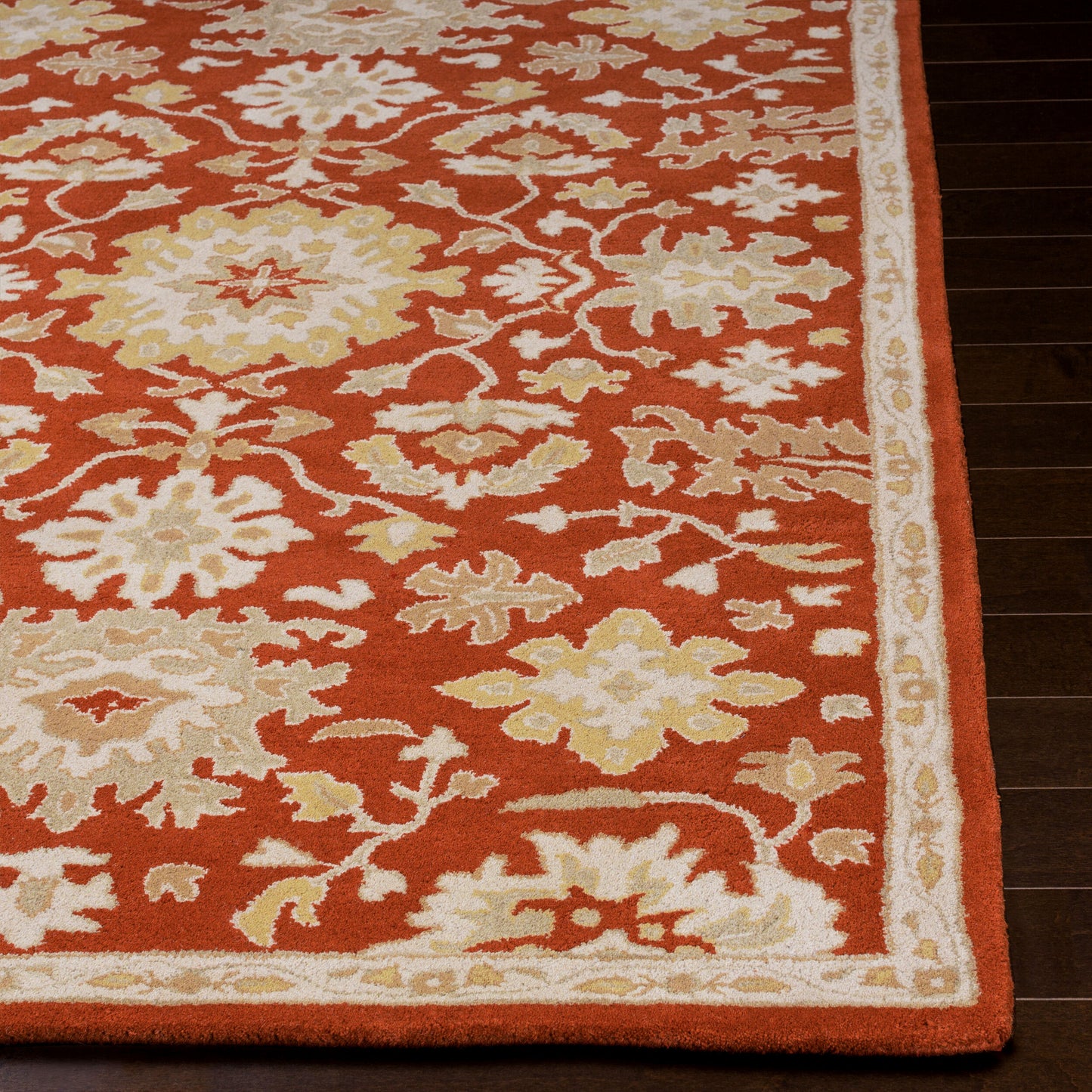 Alfombra decorativa de lana hecha a mano Caesar CAE-1148 de 1,2 m (4 pies)