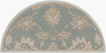 Alfombra decorativa de lana hecha a mano Caesar CAE-1156 de 2' x 4' con diseño de hogar