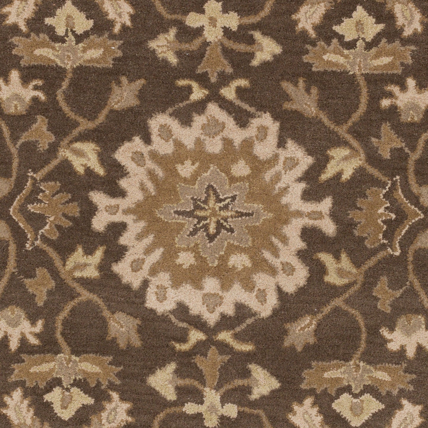 Alfombra decorativa de lana hecha a mano, redonda, de 1,2 m, Caesar CAE-1158