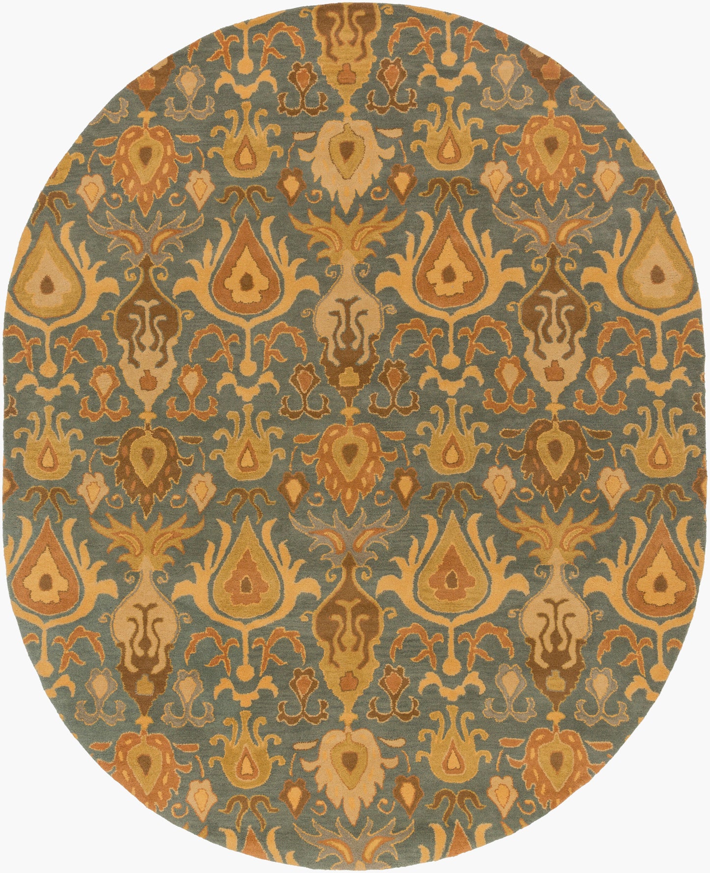 Alfombra ovalada hecha a mano Caesar CAE-1165 de 8' x 10'