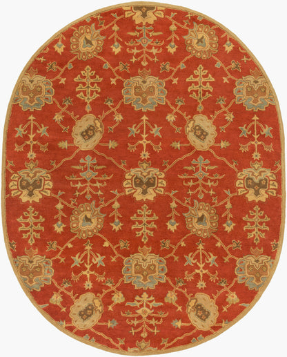 Alfombra ovalada de lana hecha a mano Caesar CAE-1169 de 8' x 10'
