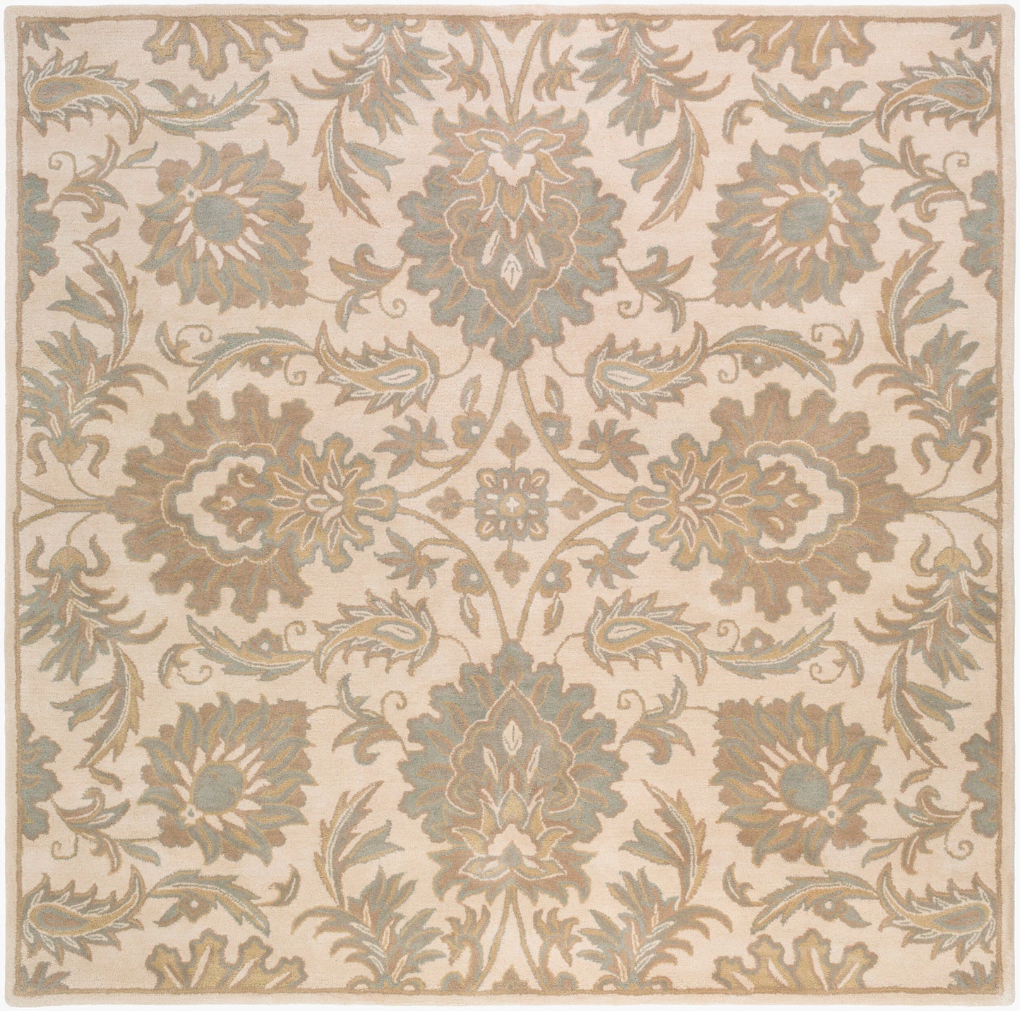 Alfombra decorativa de lana hecha a mano Caesar CAE-1177 de 1,2 m (4 pies)