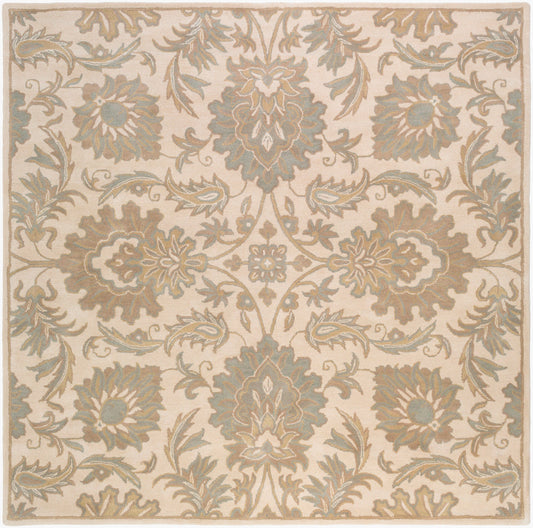 Alfombra decorativa de lana hecha a mano Caesar CAE-1177 de 1,2 m (4 pies)