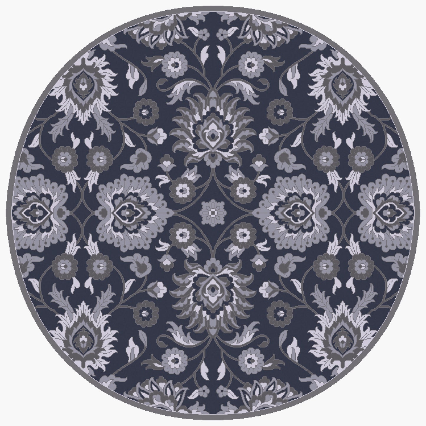 Alfombra decorativa de lana hecha a mano César CAE-1191 de 1,2 m (4 pies)