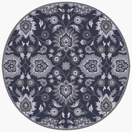 Alfombra decorativa de lana hecha a mano César CAE-1191 de 1,2 m (4 pies)